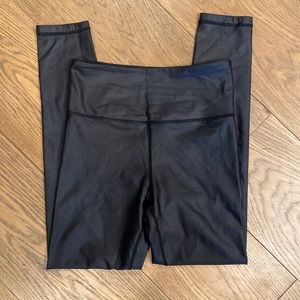 Zyia Black Metallic Leggings